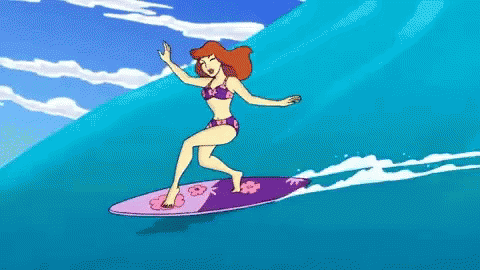 Daphne Scooby Doo GIF - Daphne Scooby Doo Surfing GIFs