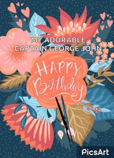 a birthday card for captain george john