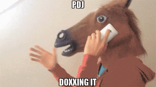 a man wearing a horse mask talking on a cell phone