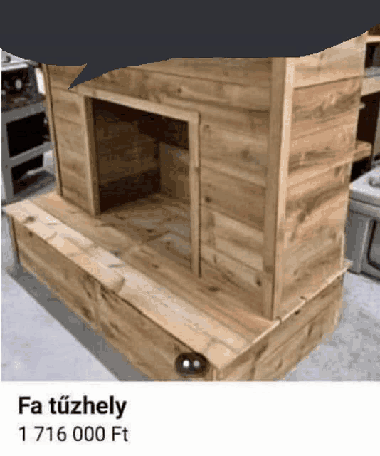 a picture of a wooden fireplace with the price of 1 716 000 ft on the bottom