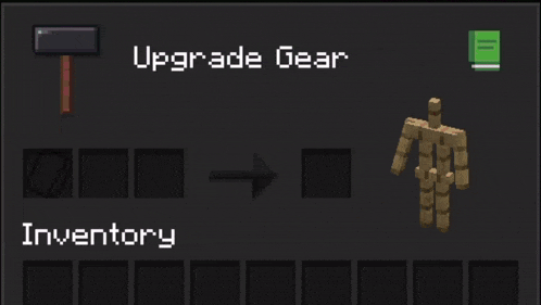 a screenshot of a video game that says upgrade gear on it