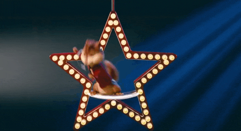 alvin and the chipmunks are hanging from a row of stars