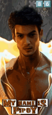a man without a shirt has the words my name is ippoy on the bottom