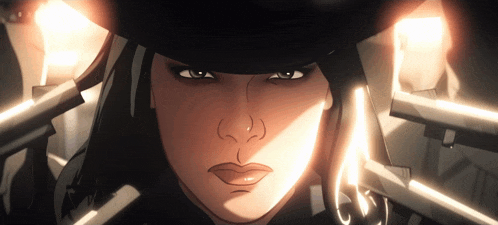 a close up of a woman wearing a hat