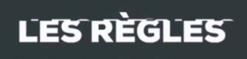 a black background with white letters that say les rules