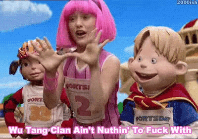 a cartoon character says " wu tang clan ain 't nuthin to fuck with "
