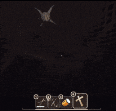 a video game screen shows a circle with chains and a cross in the middle