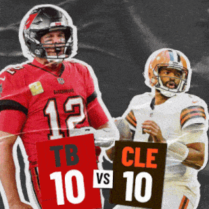 Cleveland Browns (10) Vs. Tampa Bay Buccaneers (10) Half-time Break GIF - Nfl National Football League Football League GIFs