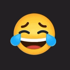 a yellow smiley face with blue tears coming out of its eyes