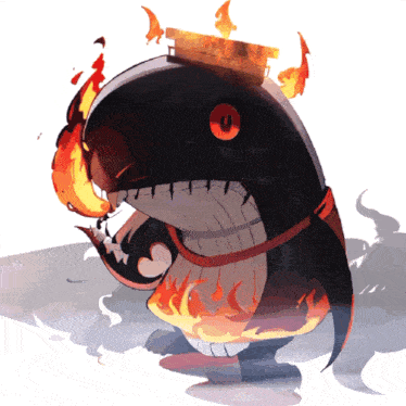 Whale Of Fire Fire Whale GIF