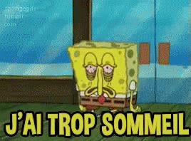 J'Ai Trop Sommeil GIF - Spongebob Tired GIFs