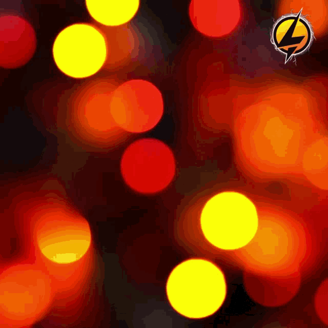 red and yellow circles with a lightning bolt on the bottom