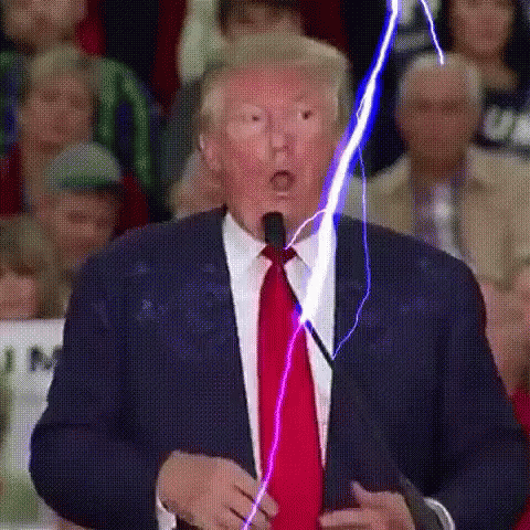 Donald Trump Electrified GIF - Donald Trump Electrified Thunder GIFs
