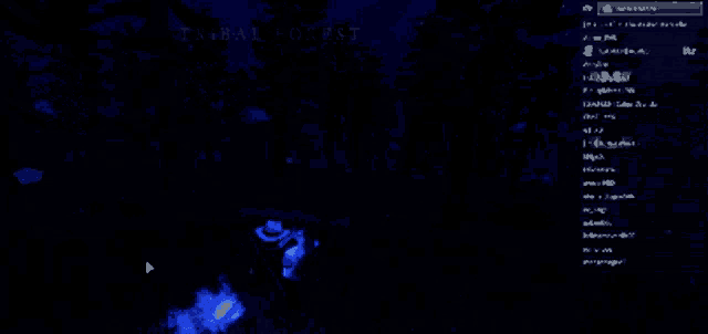 a screen shot of a video game that says tribal forest on it