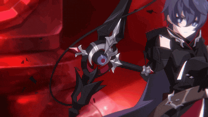 a cartoon character is holding a sword in his hand