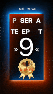 a sign that has the number 9 on it