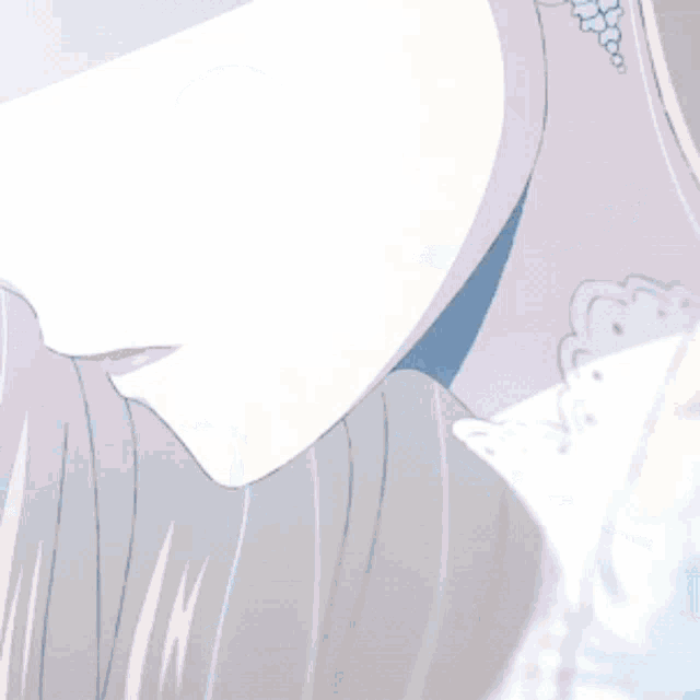 a drawing of a girl with long hair holding something
