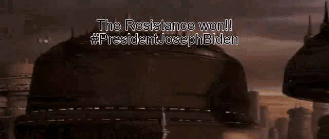 a poster that says the resistance won #president joseph biden on it