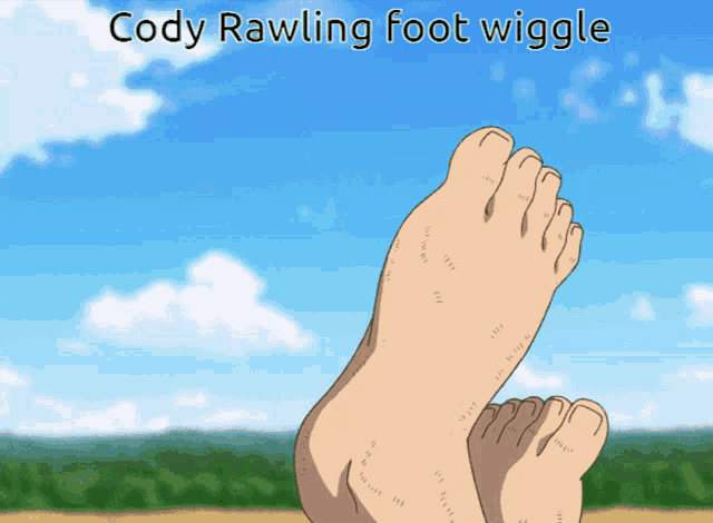 Cody Rawling Foot Wiggle GIF