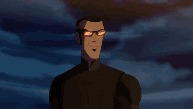 a cartoon character with glasses and a beard