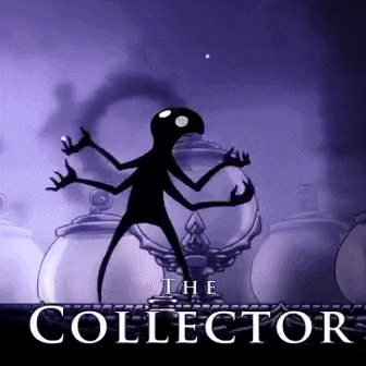 a spider with many arms is standing in front of a purple background .