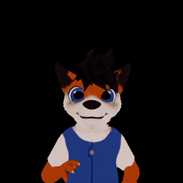 a cartoon fox says " you are " in white letters