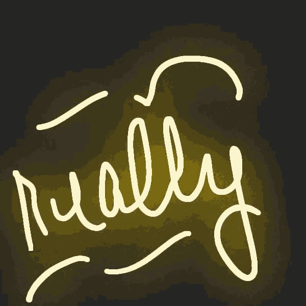 a black background with the word really written in white