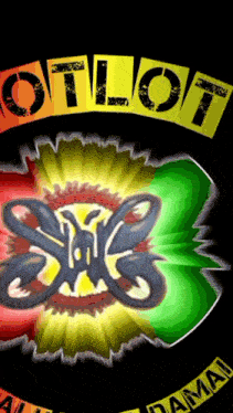 a black background with a colorful logo that says hot lot