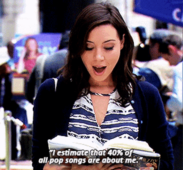 Parks And Rec April Ludgate GIF - Parks And Rec April Ludgate I Estimate That40percent Of All Pop Songs GIFs