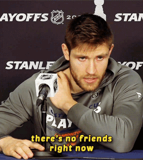 Leon Draisaitl Theres No Friends Right Now GIF - Leon Draisaitl Theres No Friends Right Now No Friends GIFs