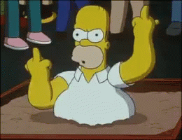 Homer Fuck You GIF - Homer Fuck You Middle Finger GIFs