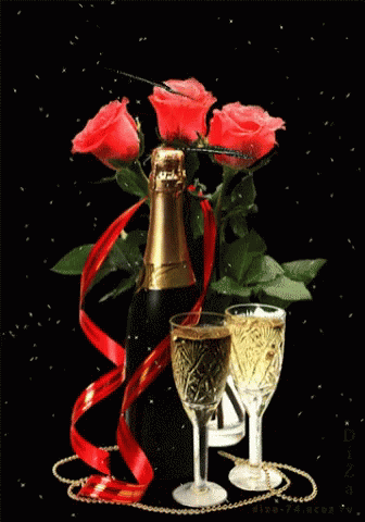 Red Roses GIF - Red Roses Bottle GIFs
