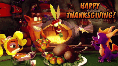 Thanksgiving Day Crash Bandicoot GIF - Thanksgiving Day Crash Bandicoot Spyro GIFs
