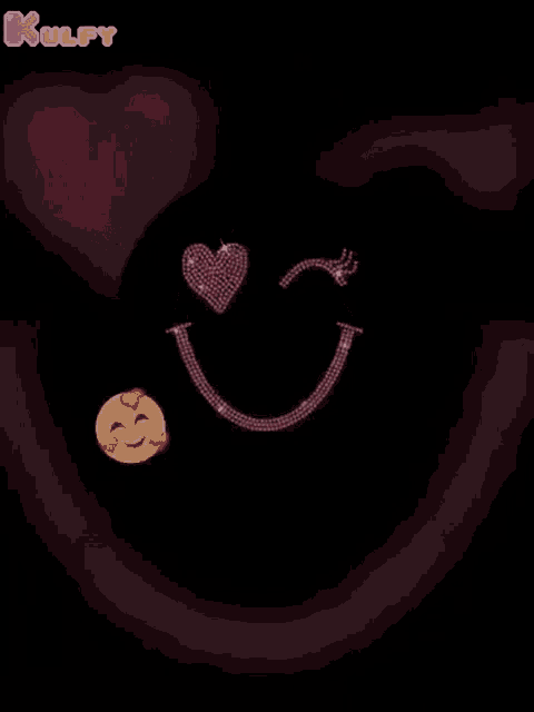a smiley face is surrounded by a heart and an arrow ..