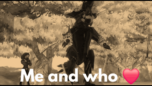 a picture of a monster with the words me and who