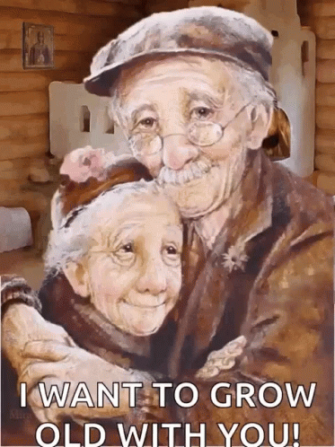 Grow Old With You Art GIF - Grow Old With You Art Old Couple GIFs