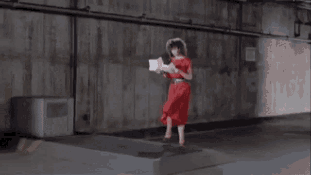 The Woman In Red Red Dress GIF - The Woman In Red Woman In Red Red Dress GIFs
