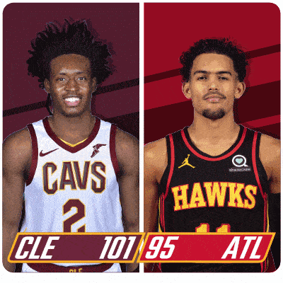 two basketball players for the cavs and hawks