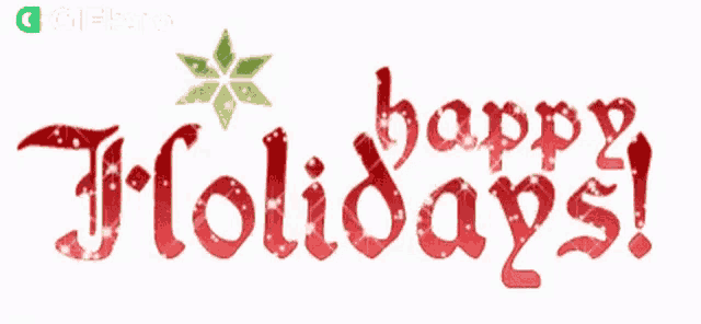 a sign that says happy holidays with a star