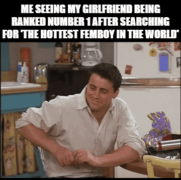 a man sitting at a table with a caption that says me seeing my girlfriend