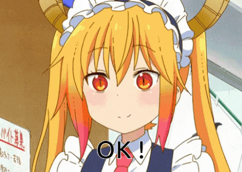 a girl in a maid outfit says ok