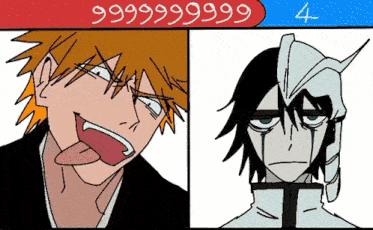a drawing of a man with his tongue out next to a drawing of a man with a mask on his face