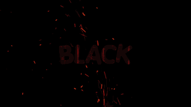 a black background with the word black in red