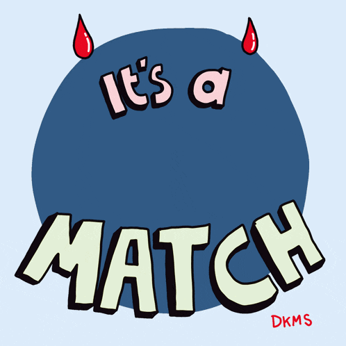 a sign that says it 's a match with a heart in the center