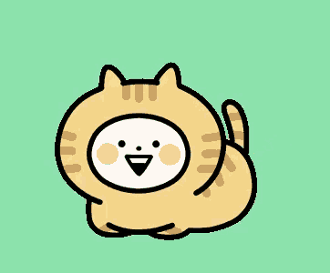 a cartoon drawing of a cat with a smile on his face