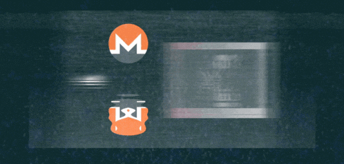 a blurred image of a circle with a letter m on it
