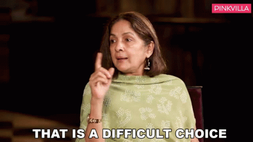 That Is A Difficult Choice Neena Gupta GIF - That Is A Difficult Choice Neena Gupta Pinkvilla GIFs