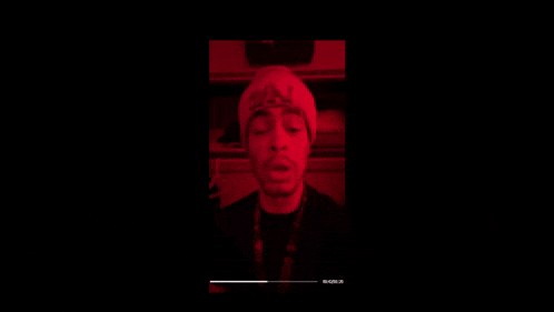 a red background with a black border is a painting