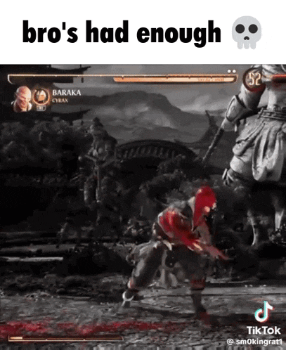 a man is fighting another man in a video game while a skull is on the screen .