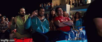 a man in a red shirt that says avon